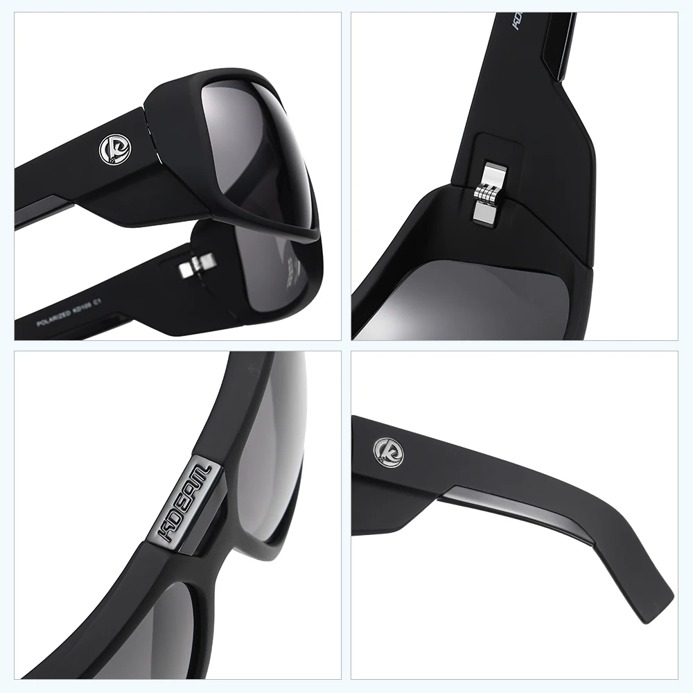 Мужские спортивные солнцезащитные очки KDEAM прочные поляризационные с 5 петлями и