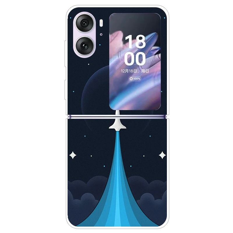 Для Oppo Find N2 Flip 5G Чехол CPH2437 Жесткий ПК Прозрачный чехол для телефона Для Oppo FindN2 Flip Прозрачный чехол PGT110 Para Fundas Чехлы (art.: 3920cdee40b5c) - 3920cdee40b5c