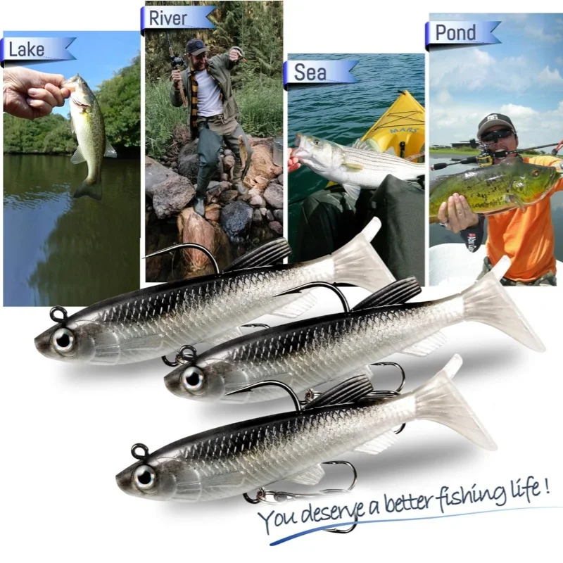 10-1 шт. мягкие пластиковые рыболовные приманки с зазубринами