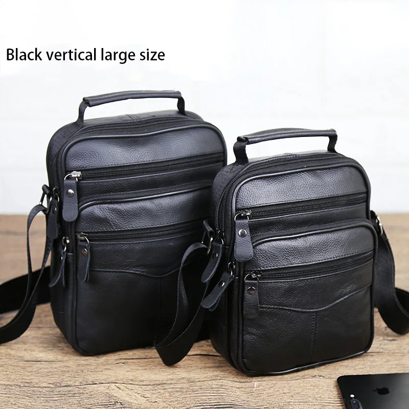 

NEW Business Retro Men's Messenger Shoulder Strap Bags Genuine Leather Crossbody Handbag Fashion High quality pack