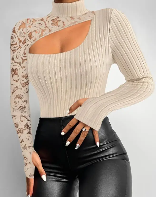 Рисунок 6 - Женские топы 2023 осень с асимметричным