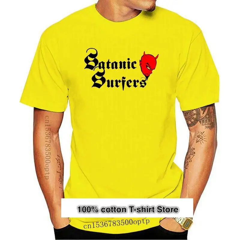 

Camiseta satánica de banda de Rock para surfistas, camiseta Popular sin etiqueta, talla Bw, Xs-3Xl