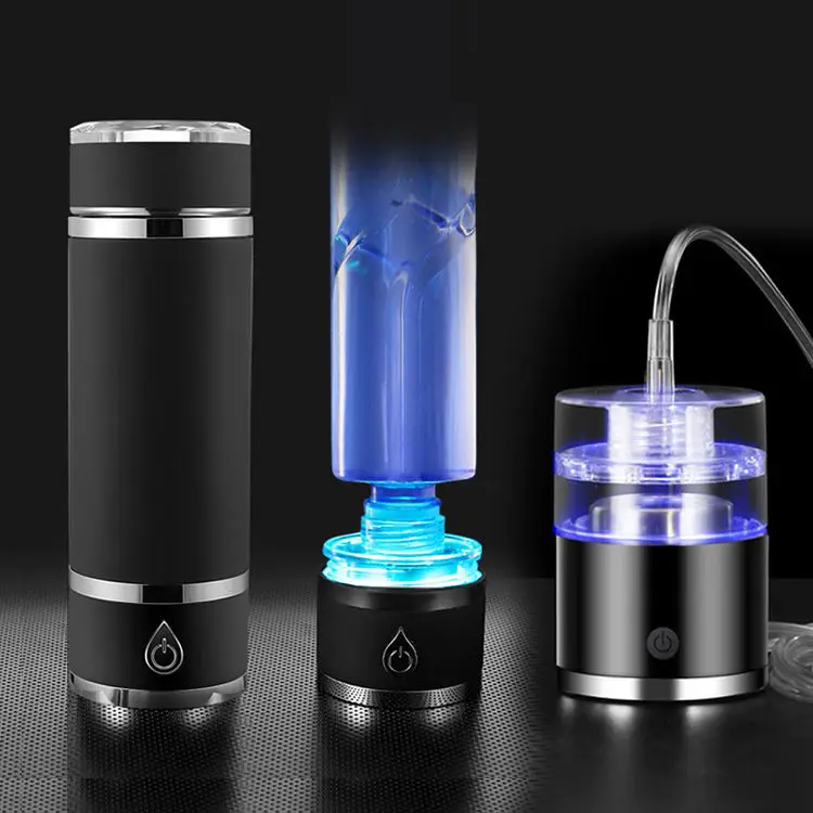 Hydrogen Generator Cup Water Filter 380ML Alkaline Maker Hydrogen-Rich Water Portable Bottle Lonizer Pure H2 Electrolysis