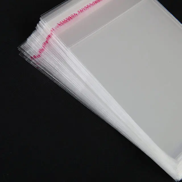 100Pcs OPP Self Adhesive Clear Plastic Bag Transparent Cellophane Bags Self Sealing for Jewelry Gift Cookie Candy Packaging