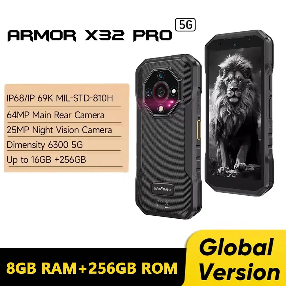 Фото Прочный смартфон Ulefone Armor X32 Pro 5G, Android 14 №1