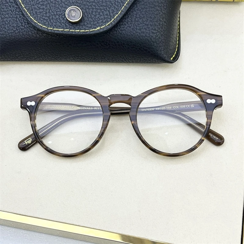 Miltzen Lemtosh круглые женские и мужские очки в оправе ретро по рецепту компьютерная