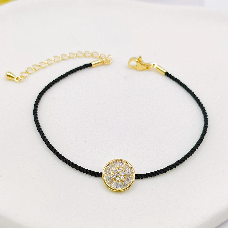

New Name Bracelet For Women Adjustable Round Hand Jewelry Gift For Friend Black Color Rope Bracelet Wholesale Dropship