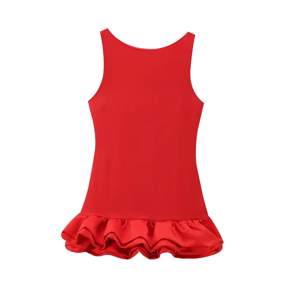 Новинка осени 2024 модное обтягивающее белое платье RARF без рукавов на бретелях с