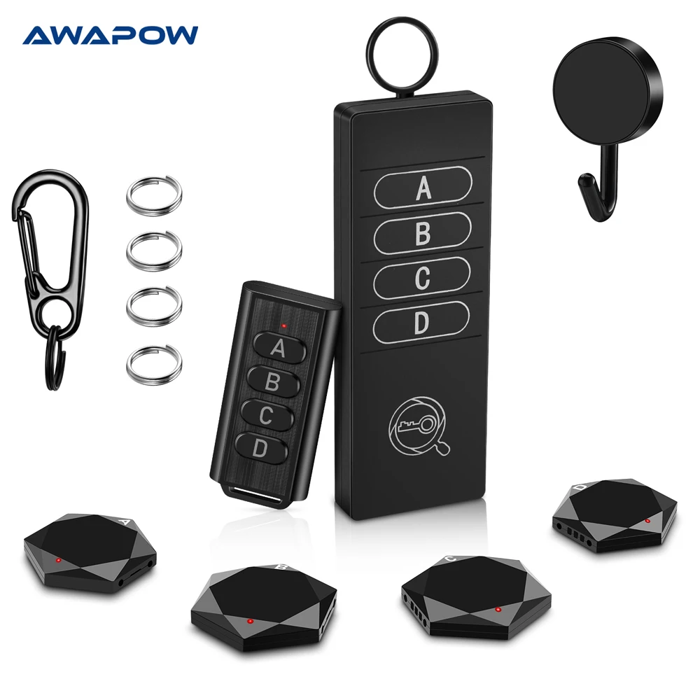 Awapow Anti Lost Smart Tracker Key Finder Портативный Беспроводной Локатор С 4 Приемниками Для