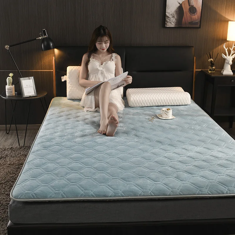 Двухместная одноместная Флисовая теплая зимняя кровать VESCOVO 90*200 120*200 150*200 180*200 |