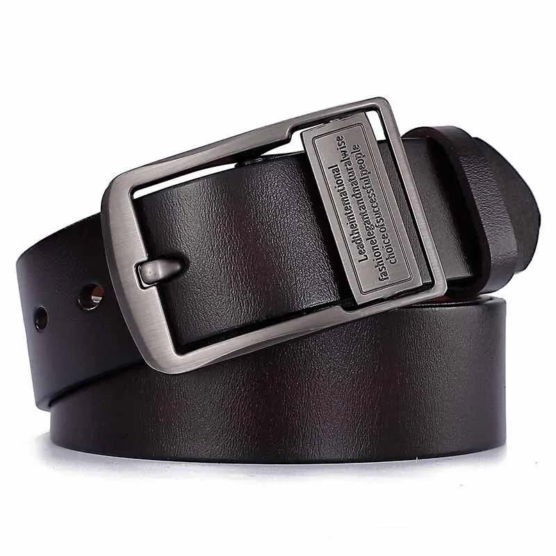Plus Big Size 130 140 150 160 170cm Cow Genuine Leather Luxury Strap Male Belts for Men Classice Pin Buckle Leather Belt  Men