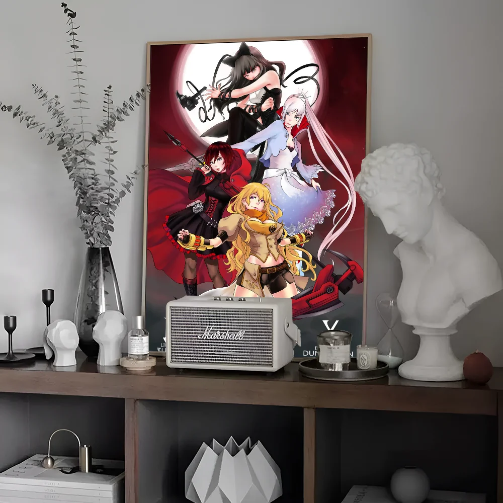 Cartoon R-RWBY Anime Posters Sticky HD Quality Wall Art Retro For Home Kawaii Room Decor