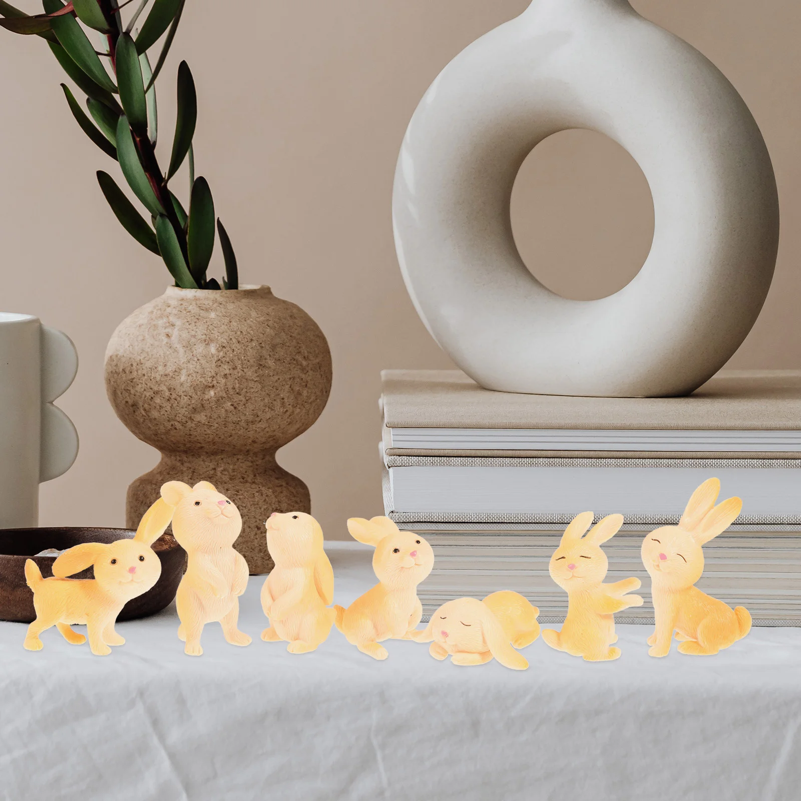 

7 шт., пасхальные настольные фигурки животных