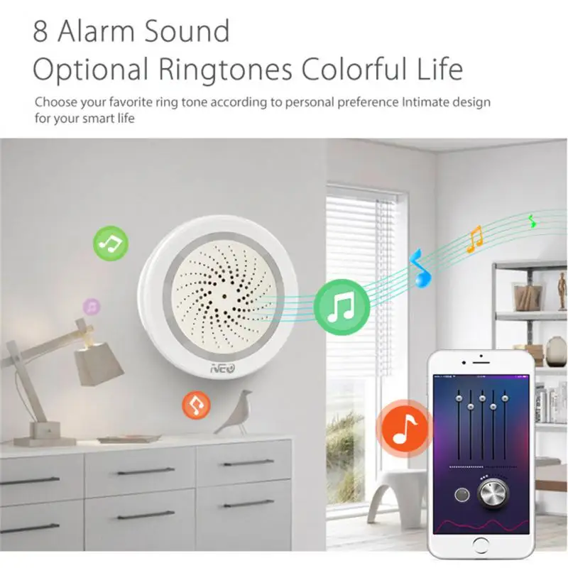 

2 In 1 Smart Detector Siren Alarm Wifi 120 Db Usb Power Temperature Sensor Mini App Remote Siren Wireless Tuya Smart Life