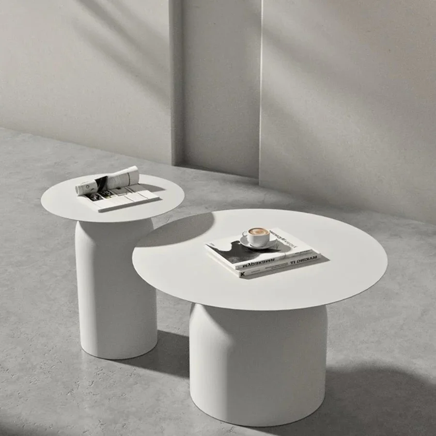 Ночной столик кофейный современная гостиная круглые низкие маленькие