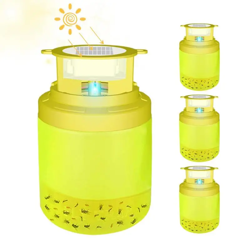 

Solar Fly Trap Lamp With LED Light Swatter Fruit Pestt Control Trap Reusable Wasp Traps Hangable Bee Catcher For Pasture Orchard