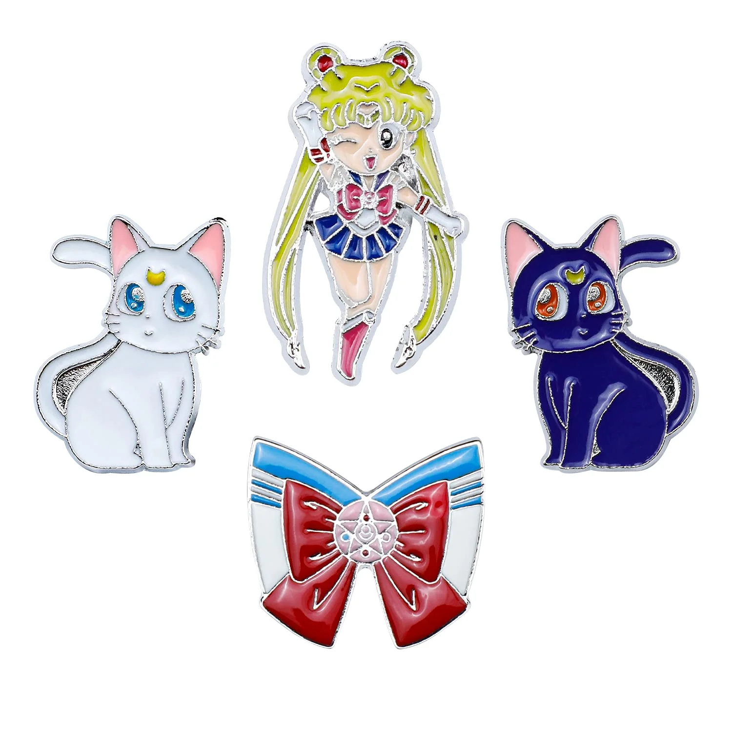 

Harong Sailor Moon Brooch Sailor Suit Bow Magic Cat Luna Enamel Pins Badge for Girl Anime Kawaii Jewelry Backpack Hat Collar Pin