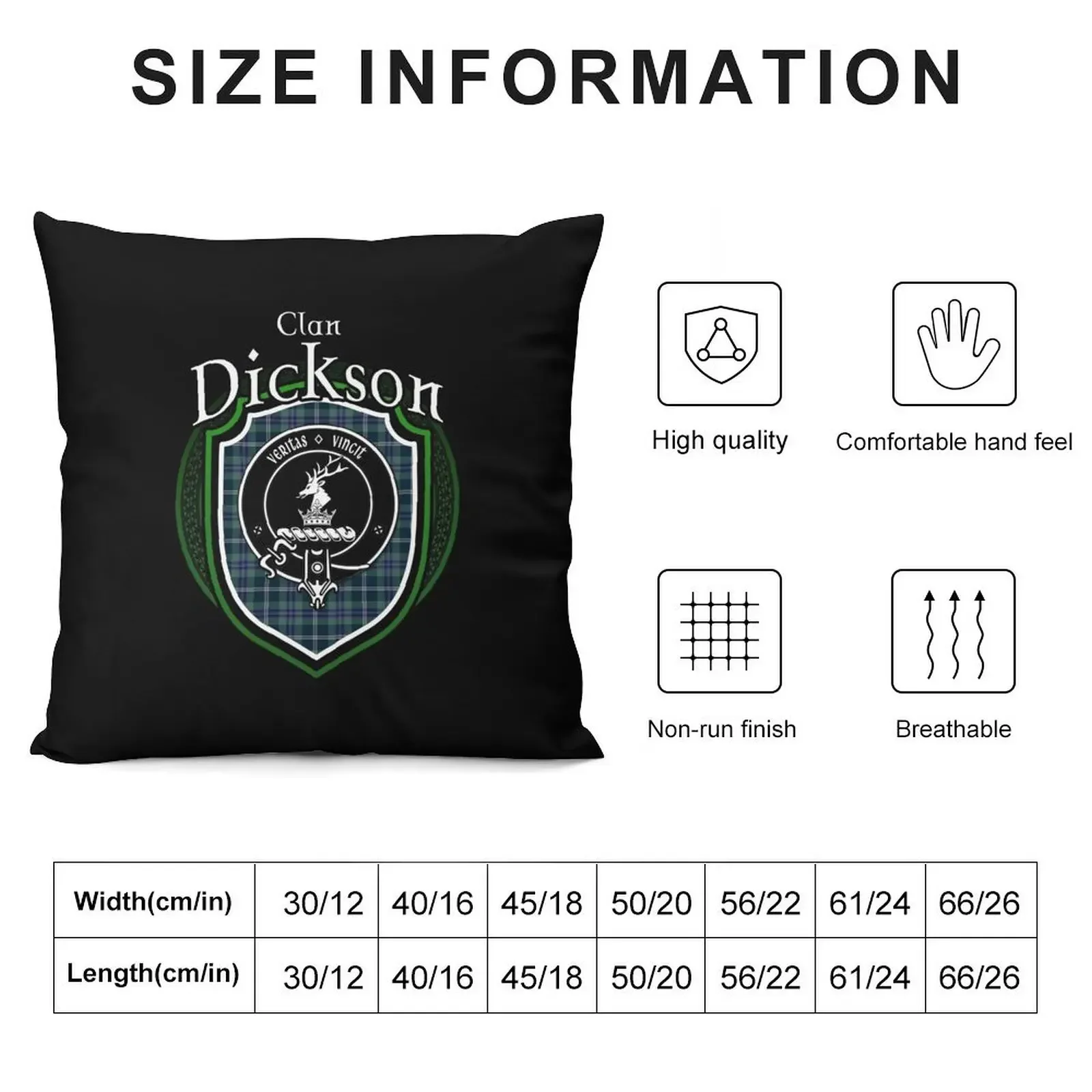 Клан Диксон Тартан Шотландский Dickson Фатимальное Имя Герб Значок Пледы Подушка