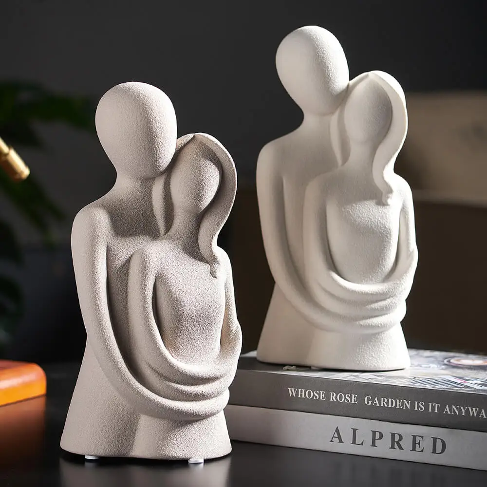 

Statue Decoration Home Accessories Resin Abstract Sculpture Modern Art Couple Model Office Desk Decor Figurines for Living Room