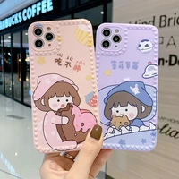 ultra thin anime doll soft phone case for iphone 11 12 pro max xr x xs max 7 8 plus 6s all inclusive soft shockproof back cover