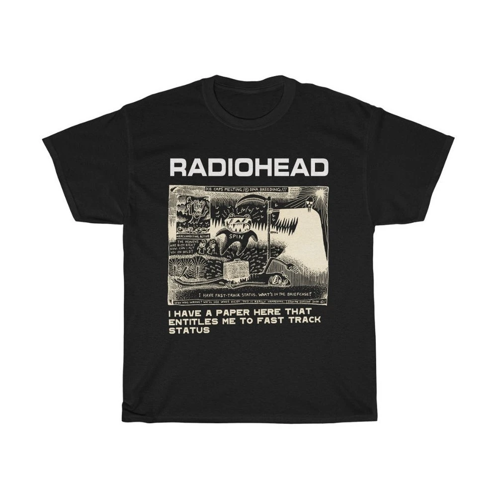 

Футболка Radiohead, мужская модная летняя футболка Camisetas Hombre, хлопковые футболки, детские топы, футболки с принтом Arctic Monkeys, женские топы, рок-маль...