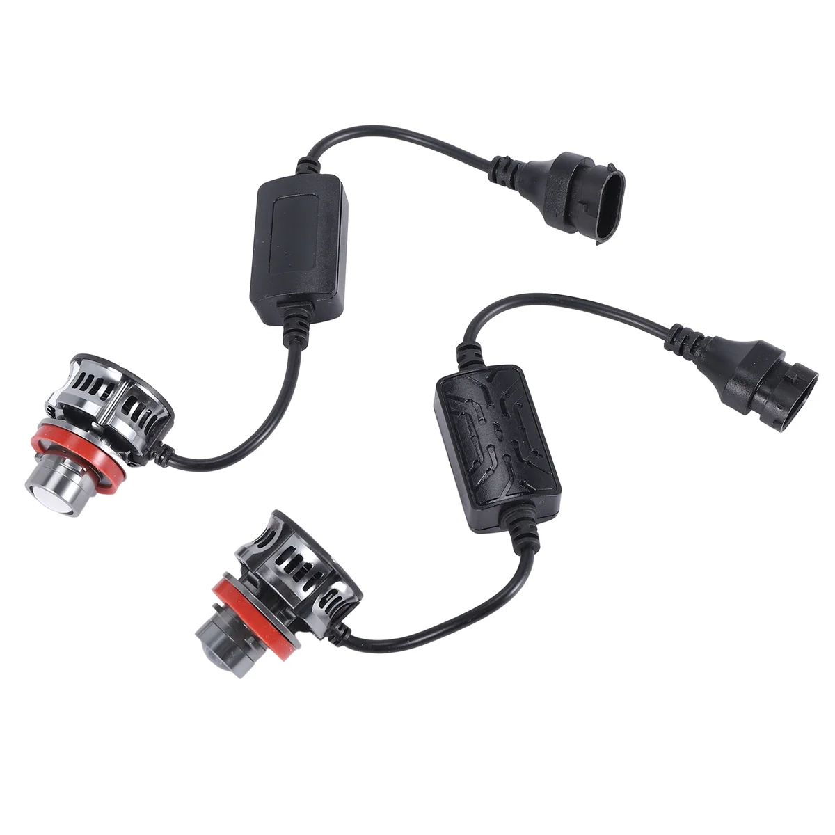 

H11 LED with Lens Auto Fog Lamp 6 LED 6000K 30W 3000 Lumens Car Projector Fog Light White Bright Waterproof Kit, 2PCS