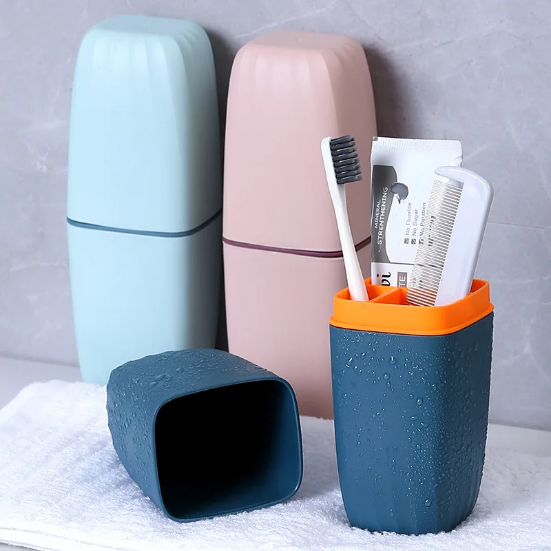 

Portable Toothbrush Toothpaste Holder Case Cup Box Outdoor Travel Camping Shaving Brush Organizer Stand Bathroom Accessories