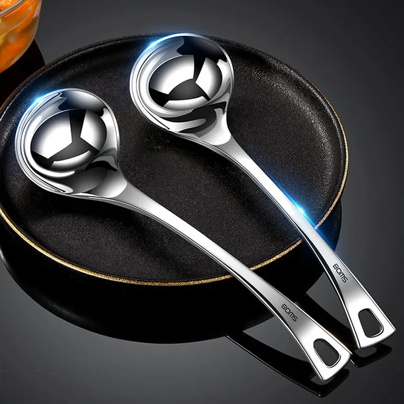 

304 Stainless Steel Spoon Colander Cooking Porridge, Noodles Spoon, Hot Pot Spoon, Household Deepening Spoon, Kitchen Supplies