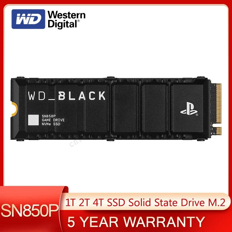 

Western Digital BLACK SN850P NVMe SSD PCIe Gen4 M.2 2280 1TB 2TB 4TB Solid State Drive Game Drive Sony Version For PS5 Consoles