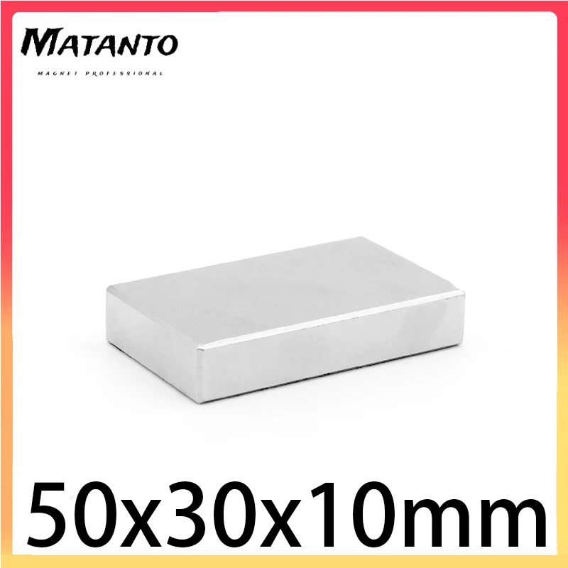 

1/2/3PCS 50x30x10mm Big Quadrate Super Strong Powerful Magnets N35 Permanent NdFeB Magnet 50x30x10 Block Search Magnet 50*30*10