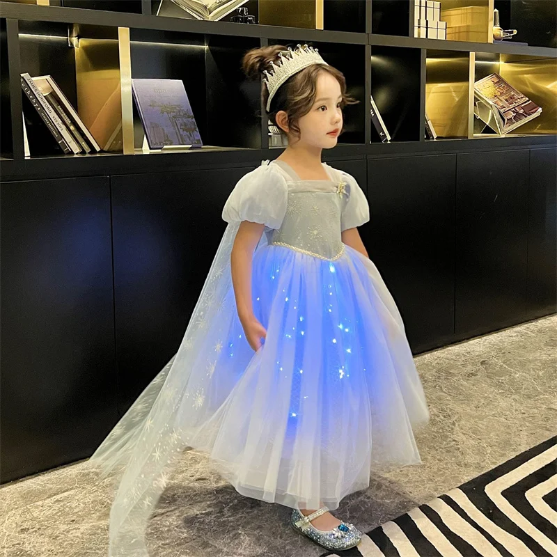 

2023 Princess Children's Day Party Dress for Kids Girls Infants Elsa Cosplay Costume Dresses for Halloween Toddlers Ball Gowns