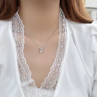 stylish love pendant brief necklace for women new summer bowknot temperament necklaces jewelry