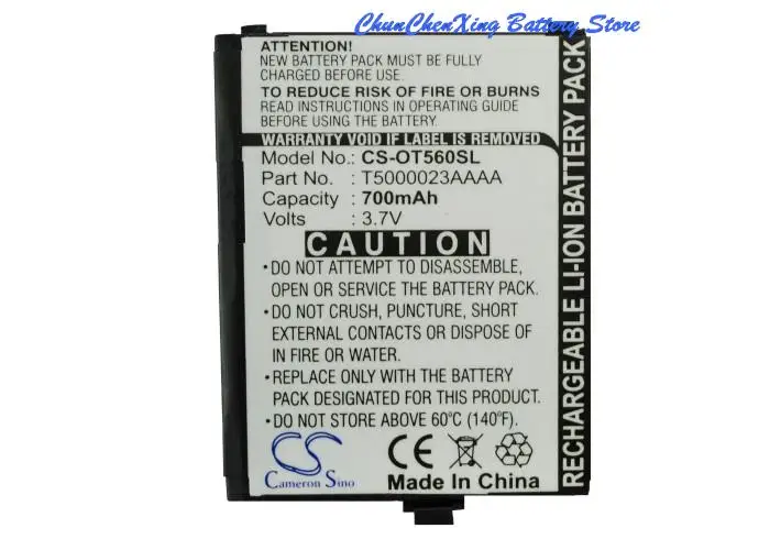 

GreenBattery Высококачественная батарея 700 мАч/Вт-ч T5000023AAAA для Alcatel OT-C550, OT-C550A, OT-C560, OT-C560A