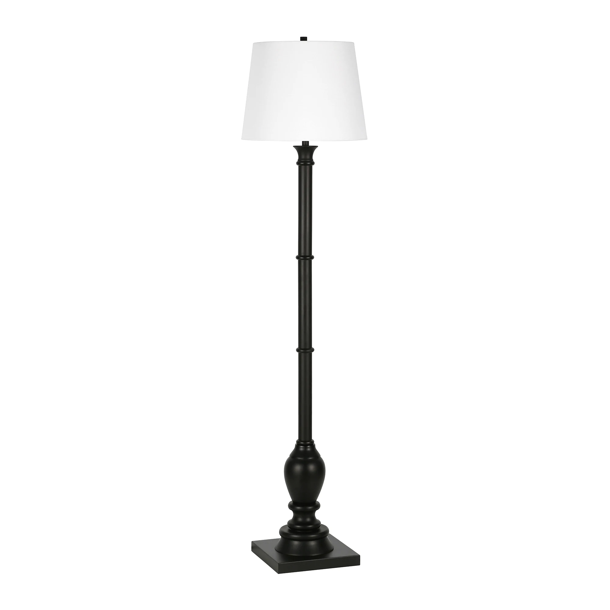 

HMTX Farmhouse 68 in 1-Light Floor Lamps with Shade included, Black