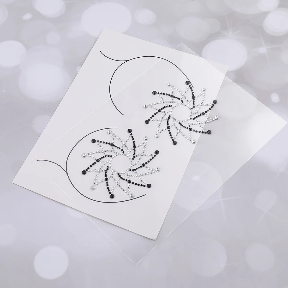 Наклейки для тела с камнями блестками лепестками