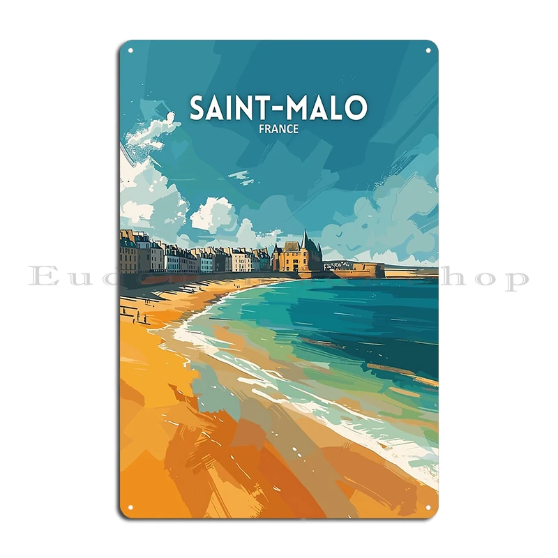 Saint Malo Франция путешествие искусство металлические вывески таблички кухня клуб