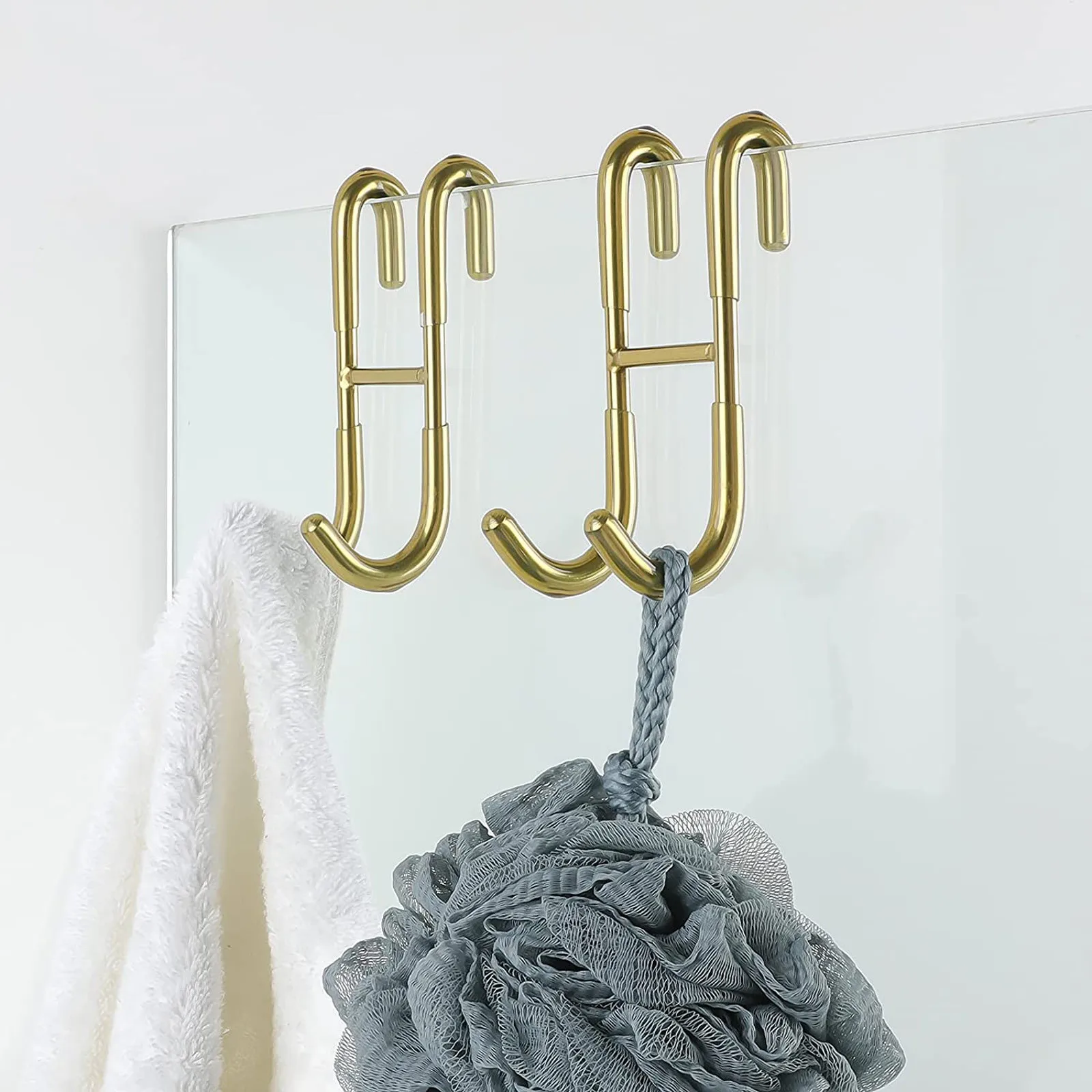 

​2pcs Door Hanger Hook Stainless Steel Kitchen Bathroom Frameless Glass Shower Door Hook Clothes Bedroom Bathroom Hanger Holder