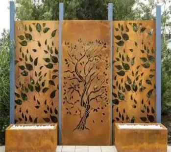 Стальной экран corten стальной складной ржавчинный разделительная панель
