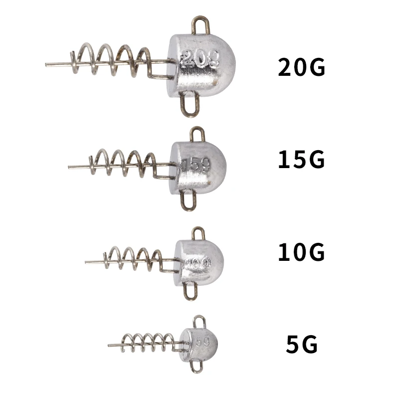 Hunt house fishing hook soft lure screw head jig head for big shad 5g 10g 15g 20g fishing tool fishing tackle equipment