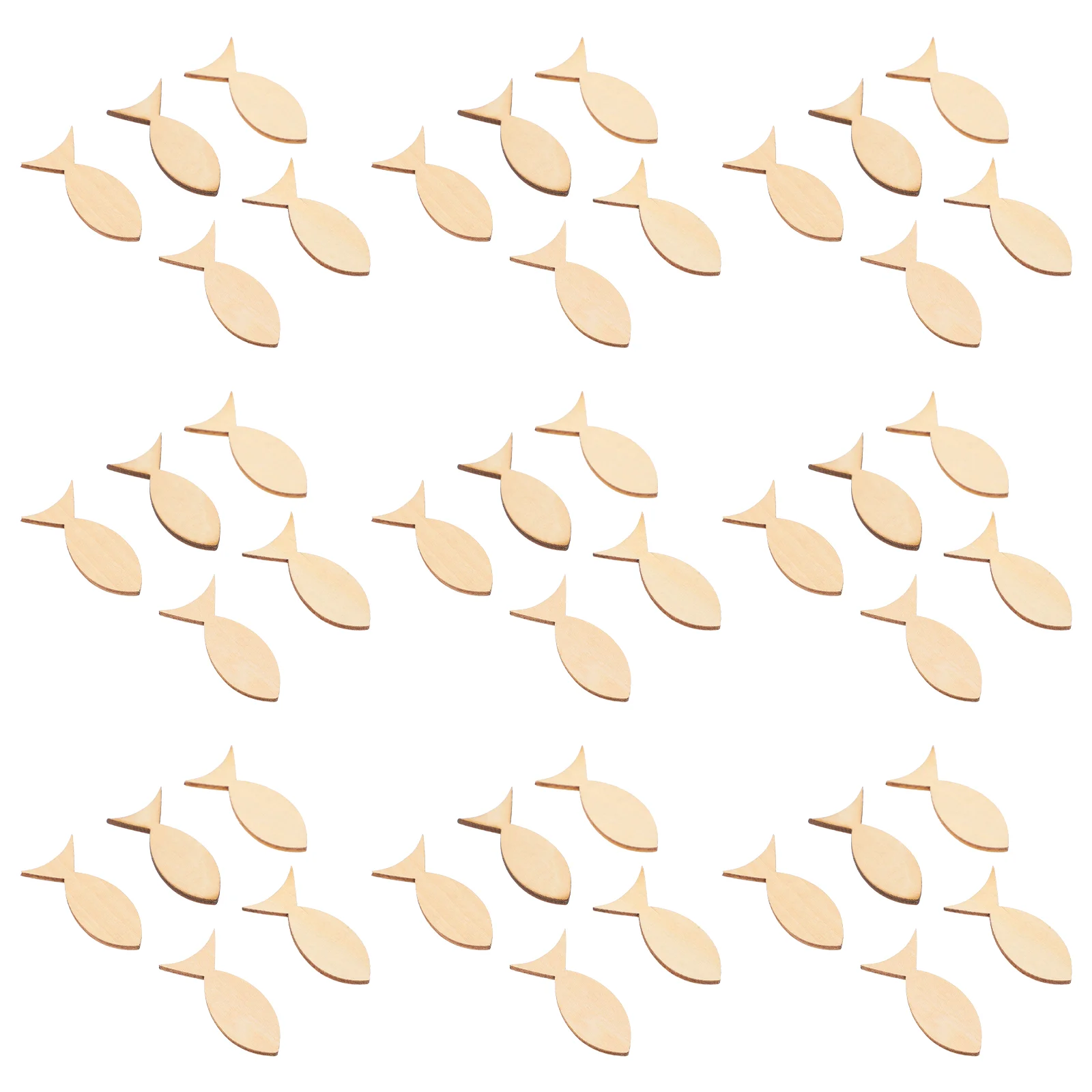 

100 Pcs Wood Gifts Craft Wood Pieces Unpainted Wooden Slices Fish Shaped Wood Slices Unfinished Fish Slices Wood Fish Cutouts