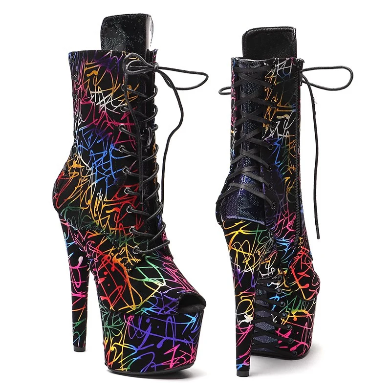 Женские ботильоны с открытым носком Auman Ale экзотические ботинки из искусственной