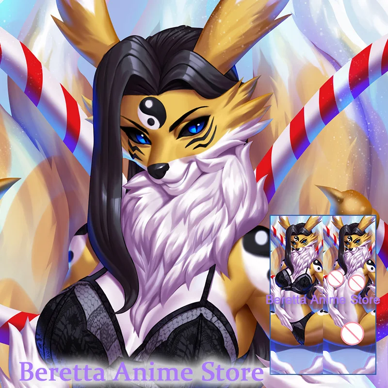 

Двусторонняя наволочка для подушки Dakimakura Anime Kyubimon Digimon