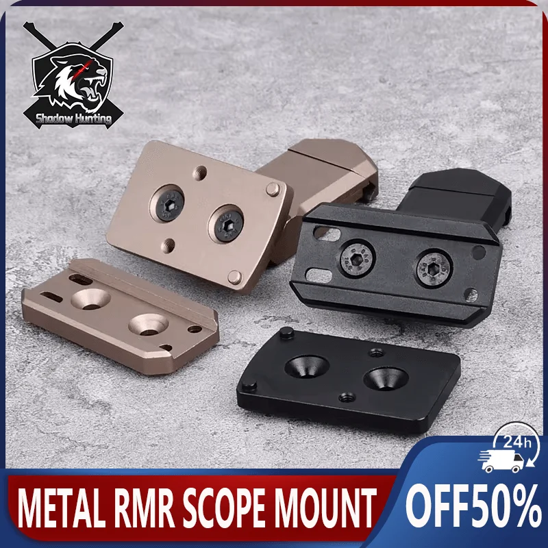 Тактическое металлическое смещенное оптическое крепление для страйкбола T-2 RMR по