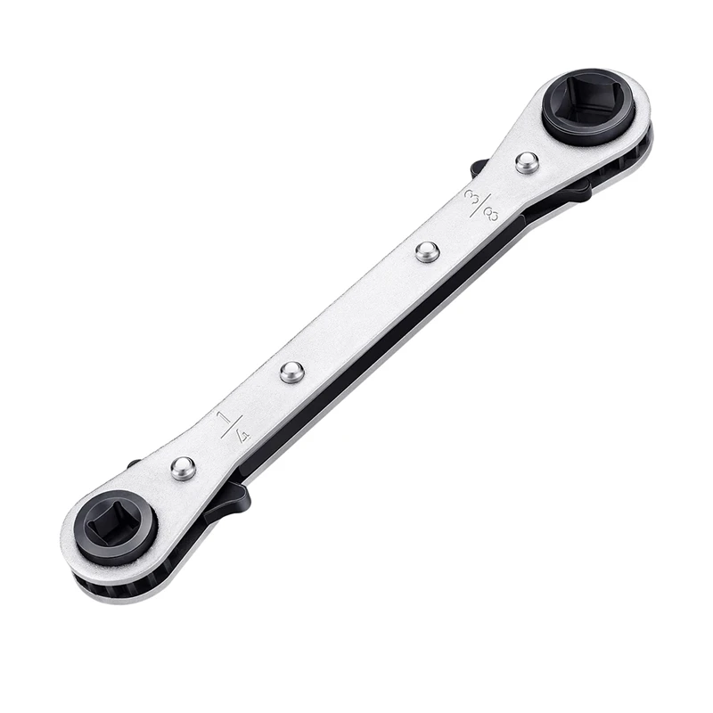 

5/16 To 1/4 HVAC Service Wrench For Air Conditioning, 3/8 To 1/4 Ratcheting Air Conditioner Service Wrench Repair Tool