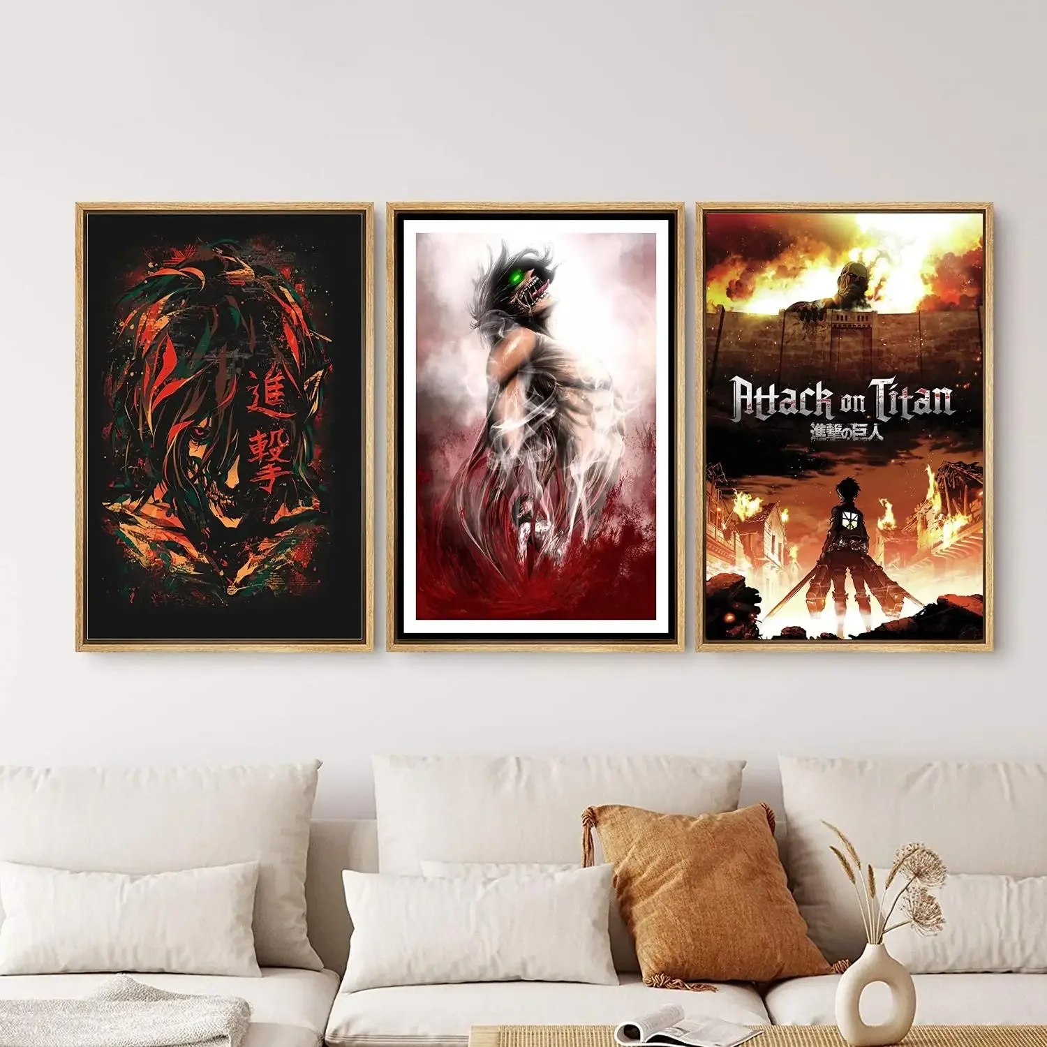 Eren yeager постер живопись 24x36 настенное искусство холст постеры