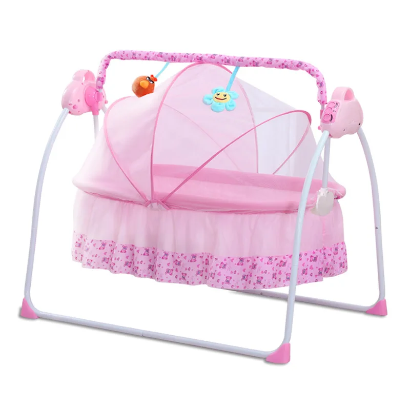 Portable Baby Cradle Bed Children BB Iron Bed Cradle Bed Baby Play Bed with Roller baby bassinet baby swing cradle