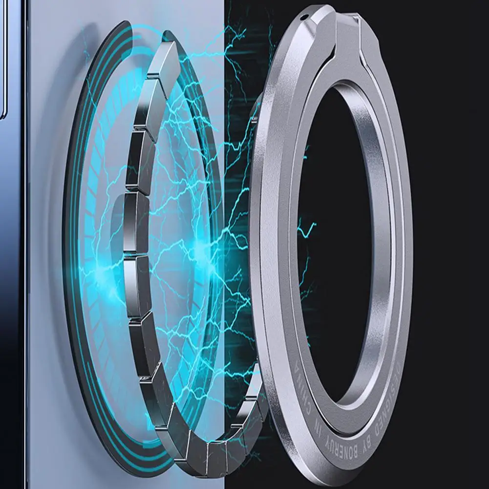 

Mobile Phone Stand Magnetic 360 Degrees Rotation Aluminum Alloy Cell Phone Ring Buckle Holder for iPhone 12 13 Series