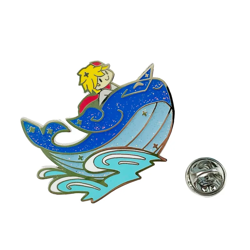 

Genshin Impact Metal Pin Whale Brooch For Women Men Clothes Backpack Art Badge Icons Jewelry Cartoon Anime Fans New Year Gift