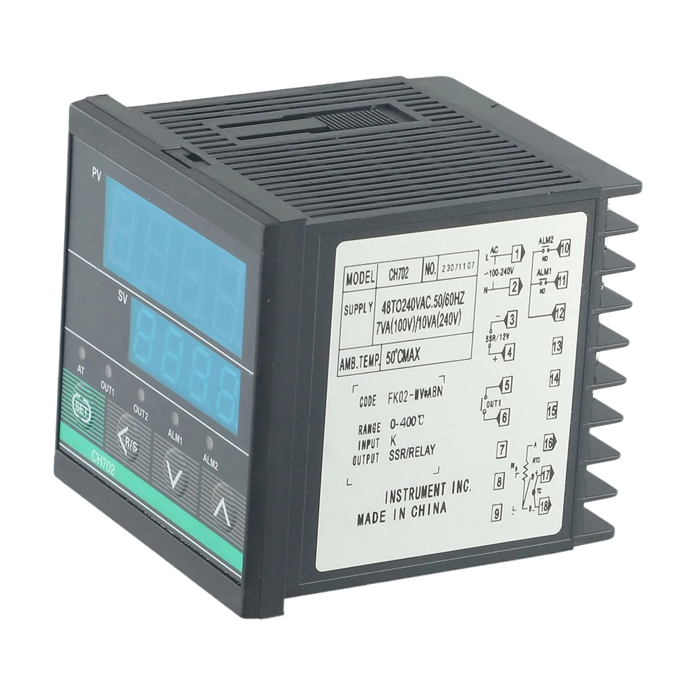 Интеллектуальный термостат CH702 Реле/SSR 2 Выхода Сигнализация PID Контроль