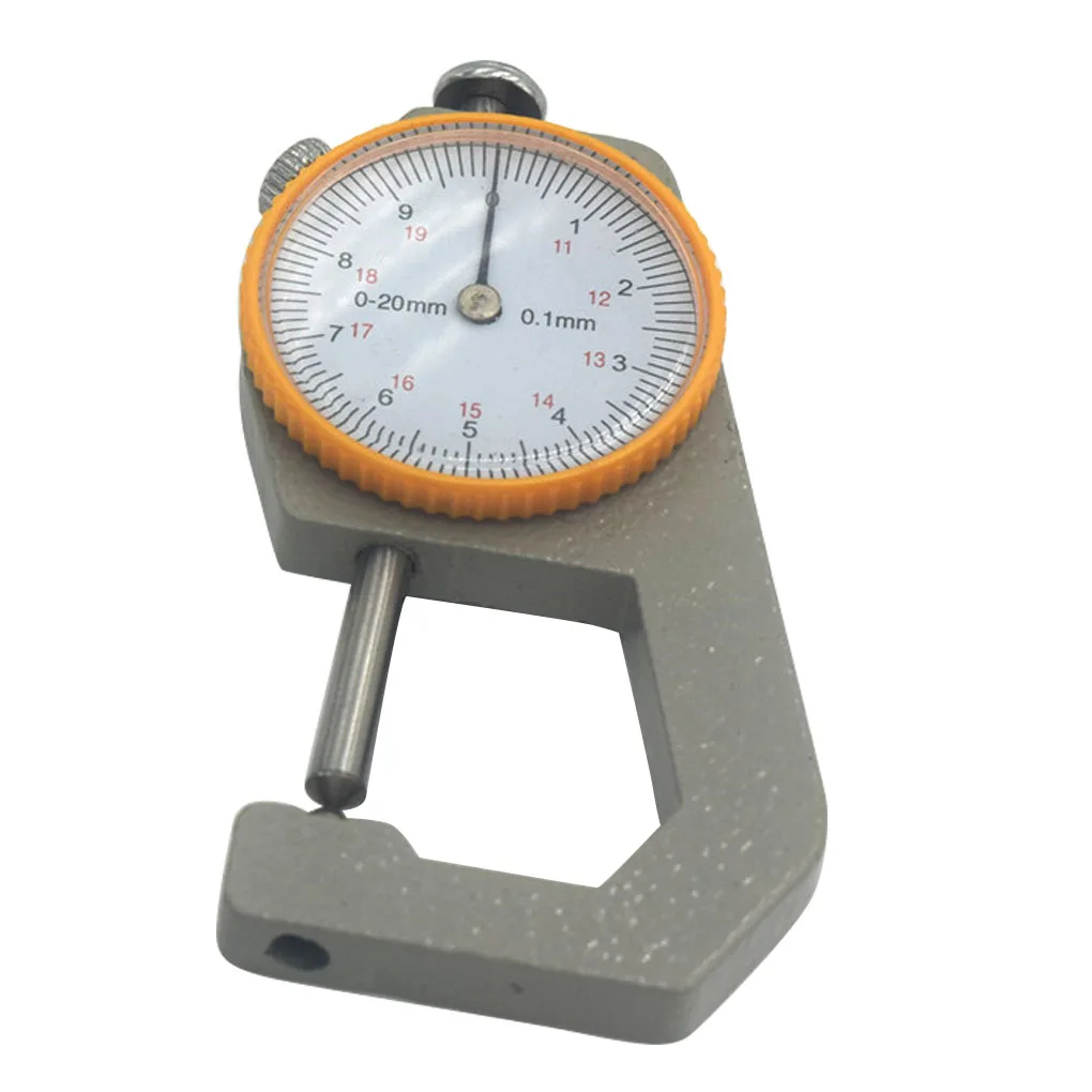 

0-20mm Range Thickness Meter Round Dial Gauge Gage Tester Leather Craft Pocket Measure Tool